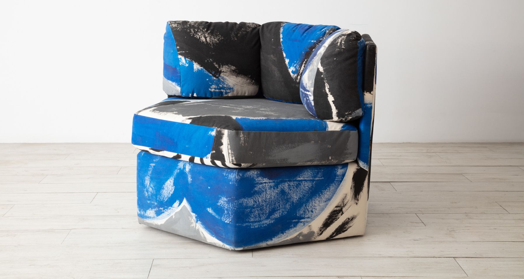 Le Blu Lagoon Hand Painted 3 Piece Sofa by Fort Makers