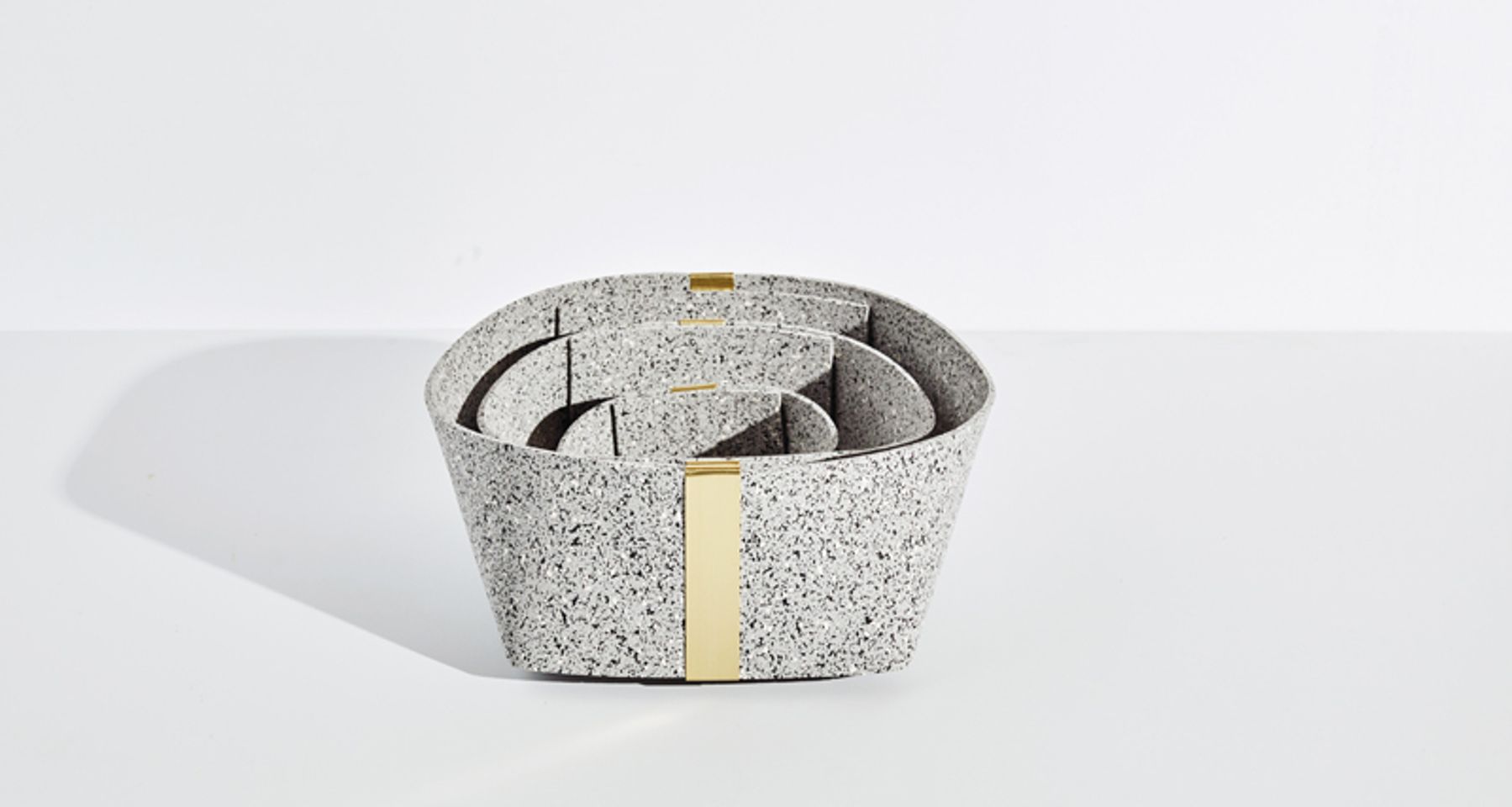 Rubber and Brass Basket by Slash Objects