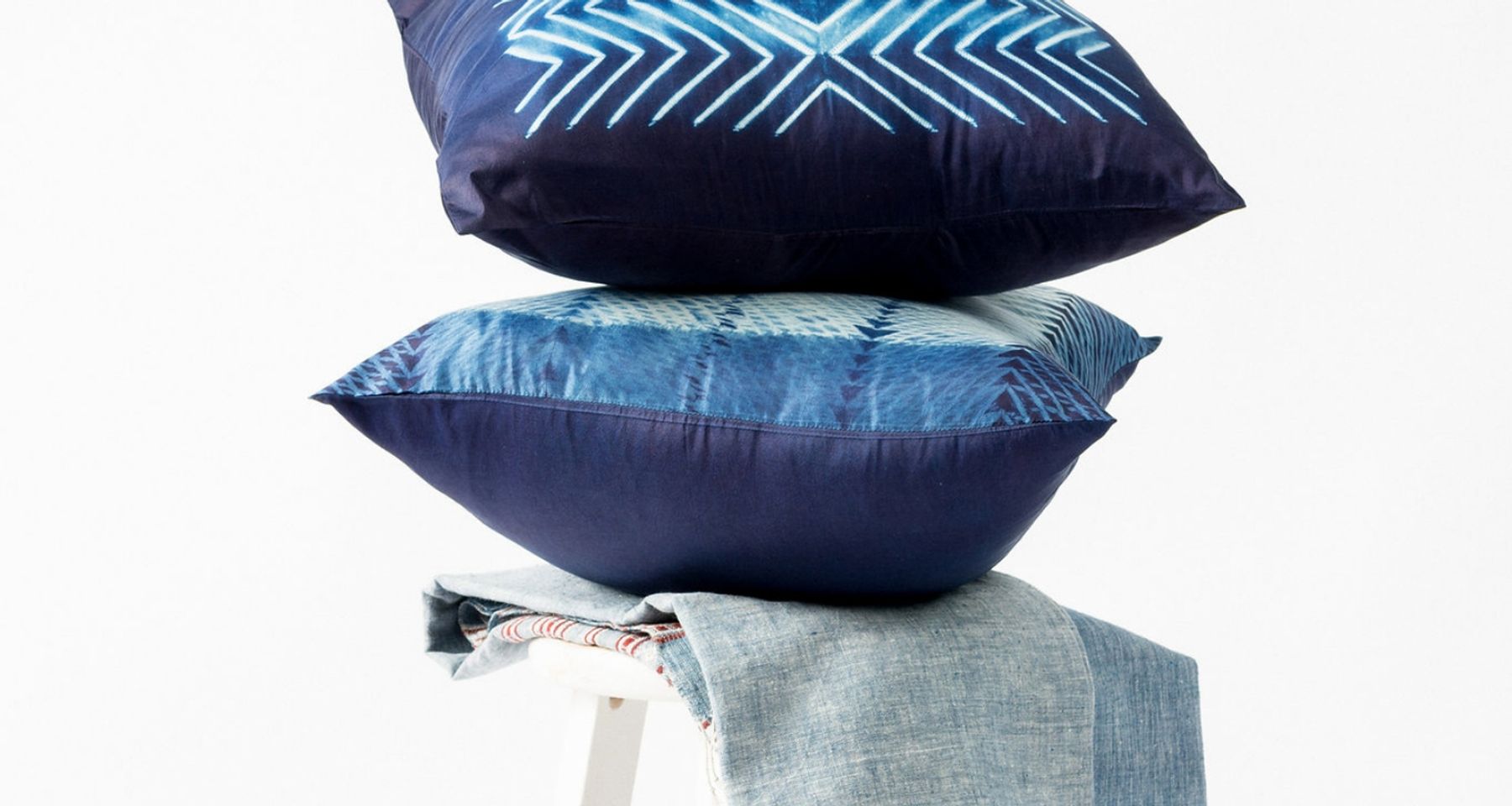 Naami Indigo Silk Pillow  by Studio Variously