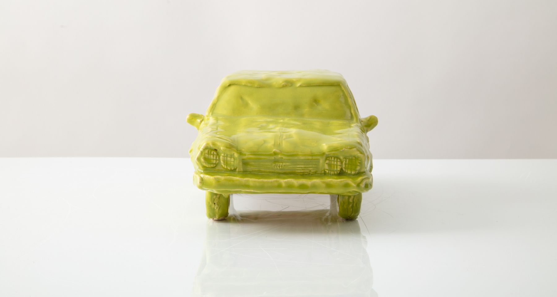 Chartreuse Accord Handmade Glazed Stoneware Sculpture Unique Edition by Fort Makers
