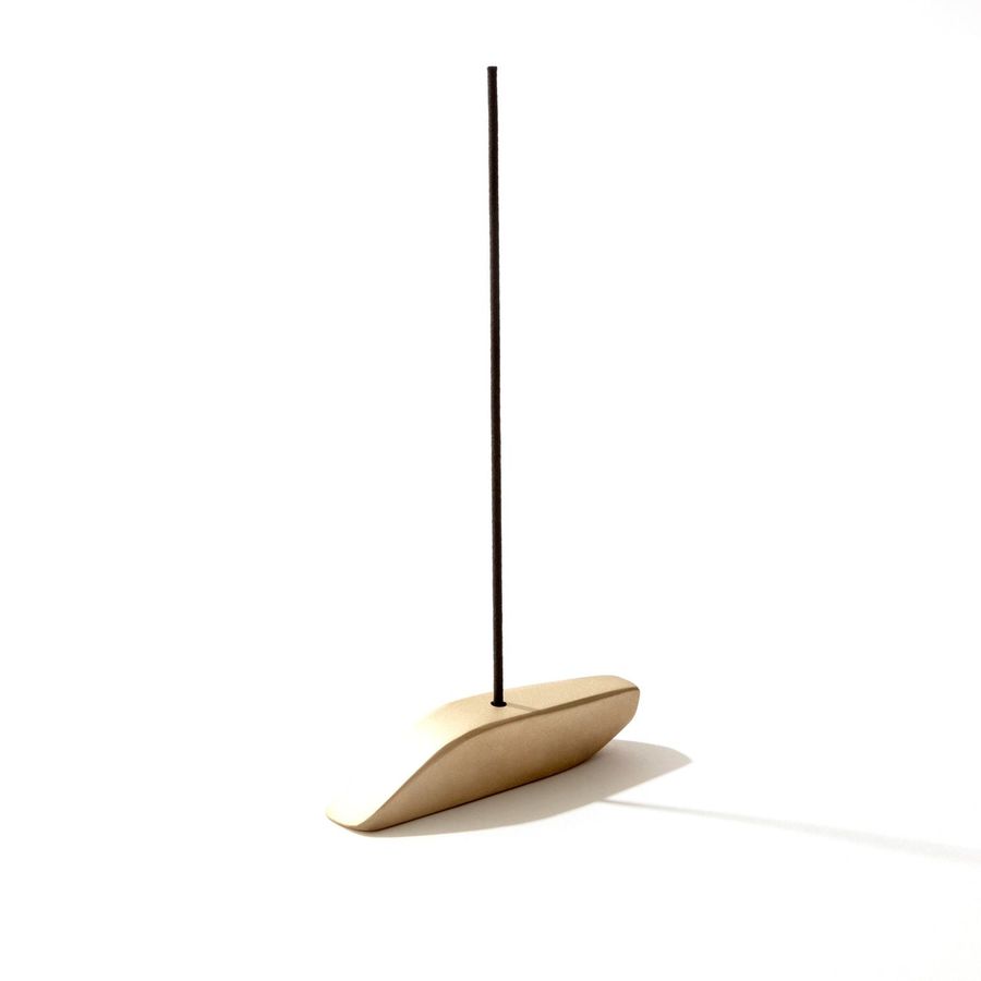 Sculptural Brass Slope Incense Holder