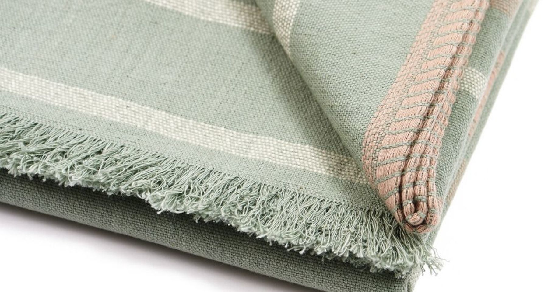 Sage Organic Cotton Throw  by Studio Variously