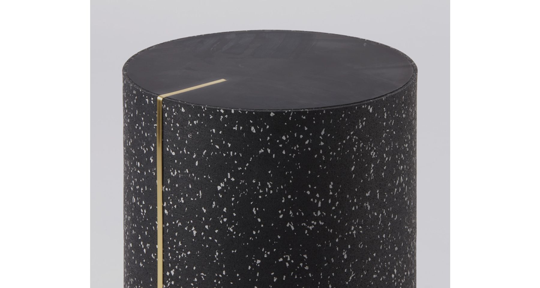 Rubber CYL Side Table | Pure Black by Slash Objects