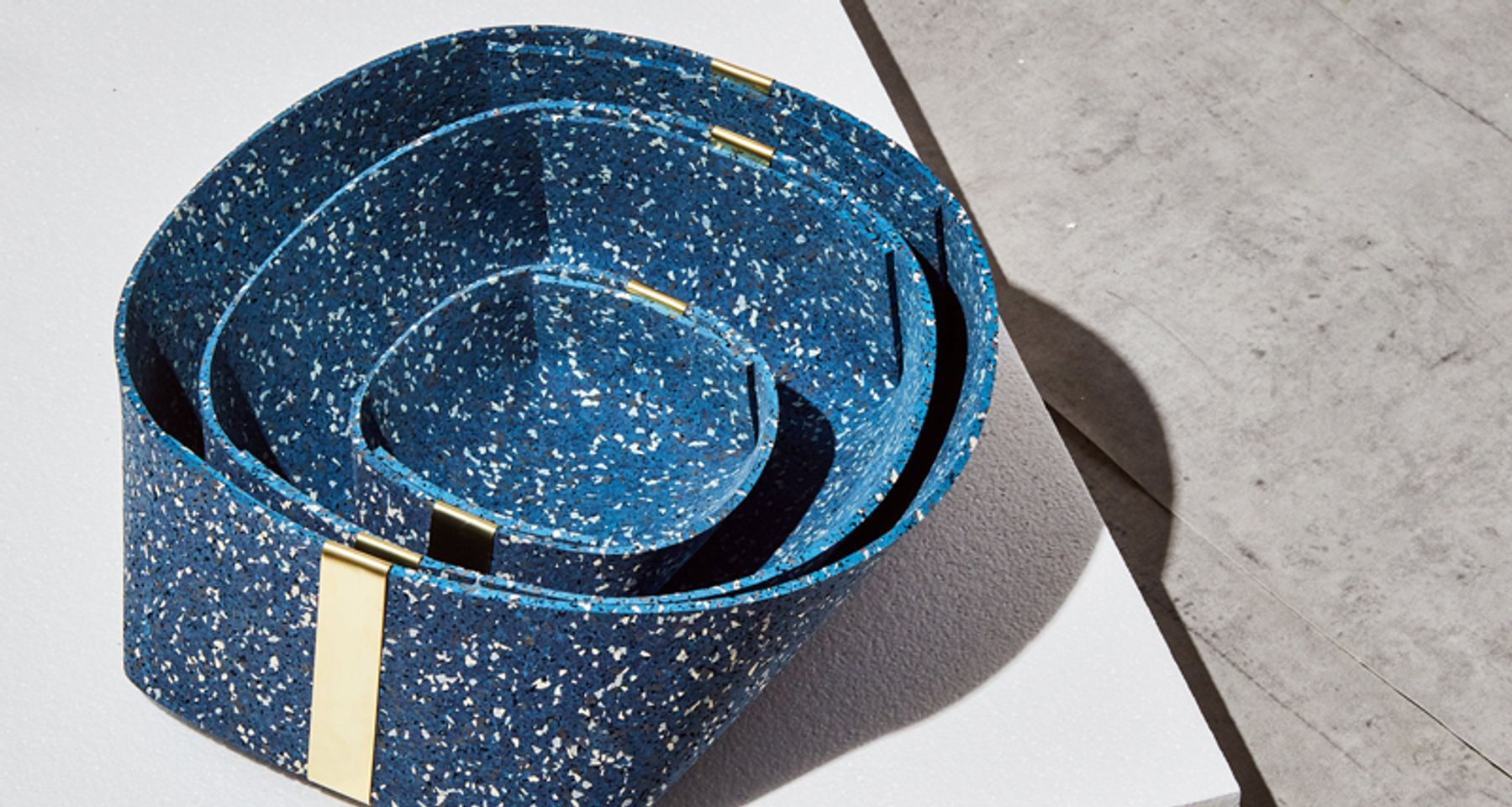 Rubber and Brass Basket by Slash Objects