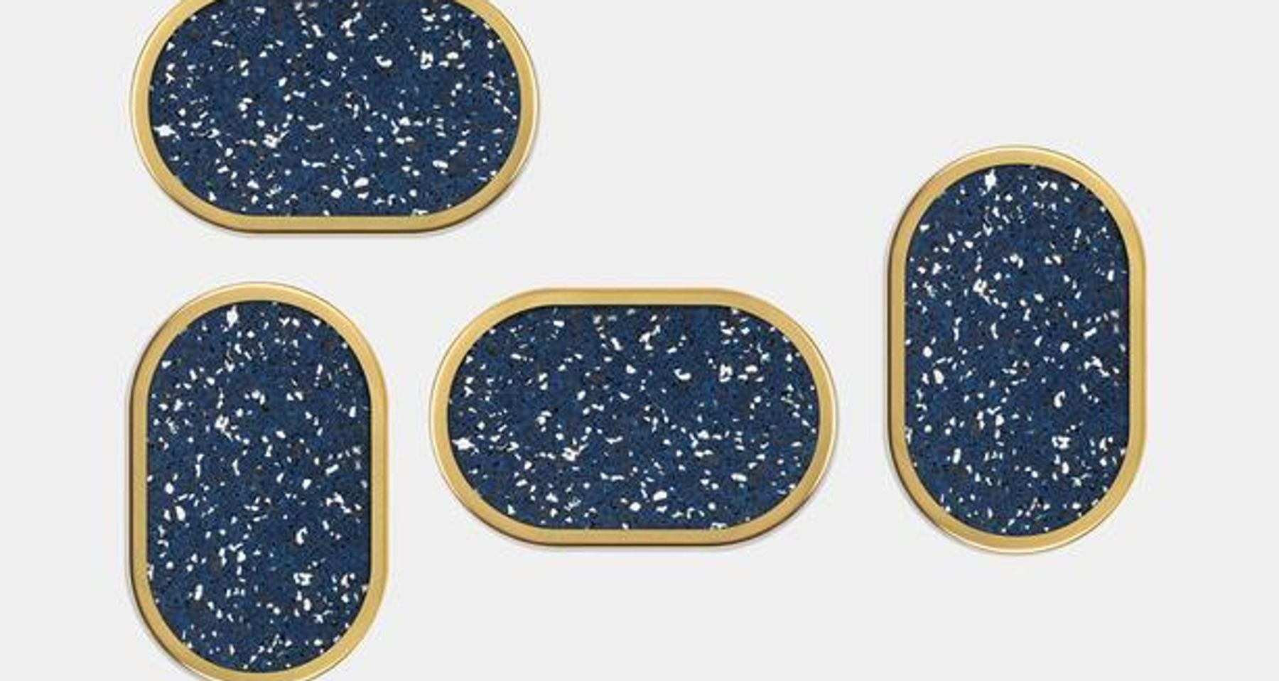 Ring Rubber Coasters Set by Slash Objects