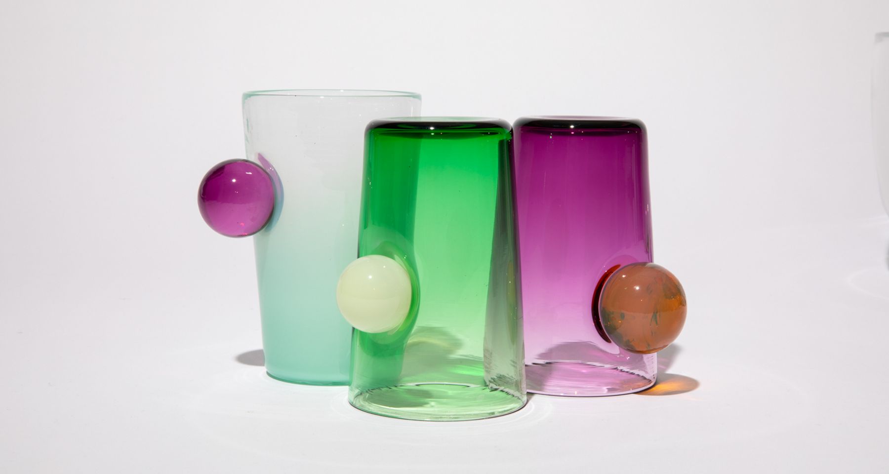 Hand Blown Glass Sunrise Sunset Cup 11  by Fort Makers
