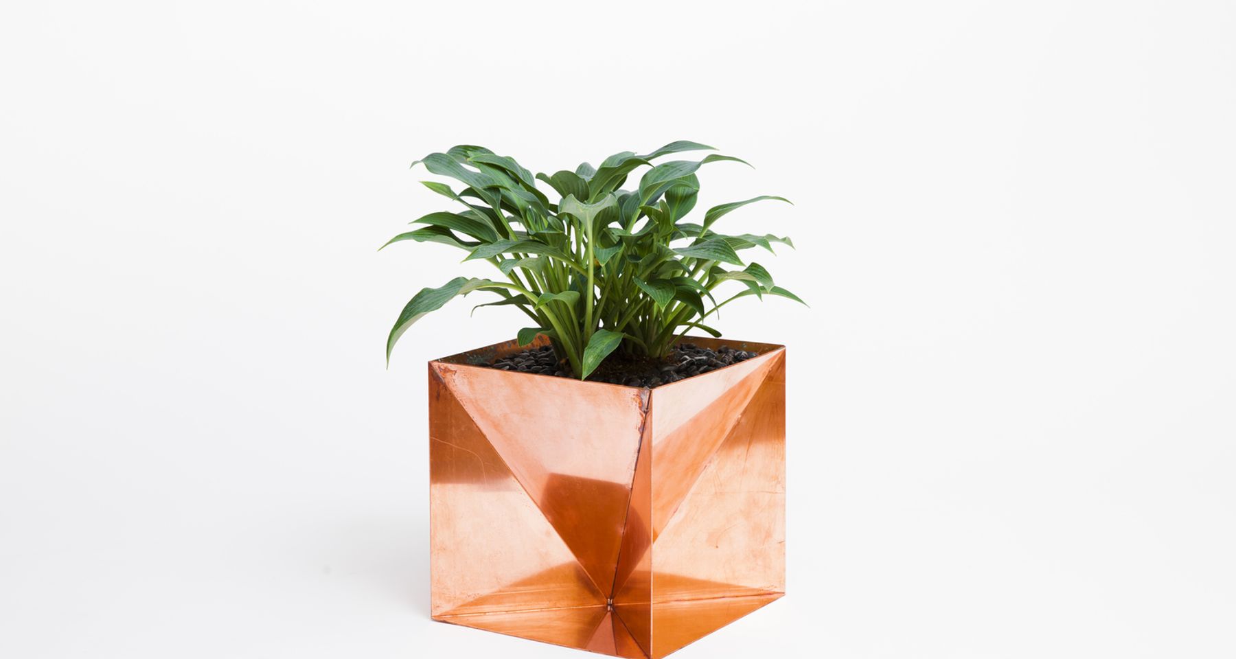 Origami Planter Copper by Trey Jones Studio
