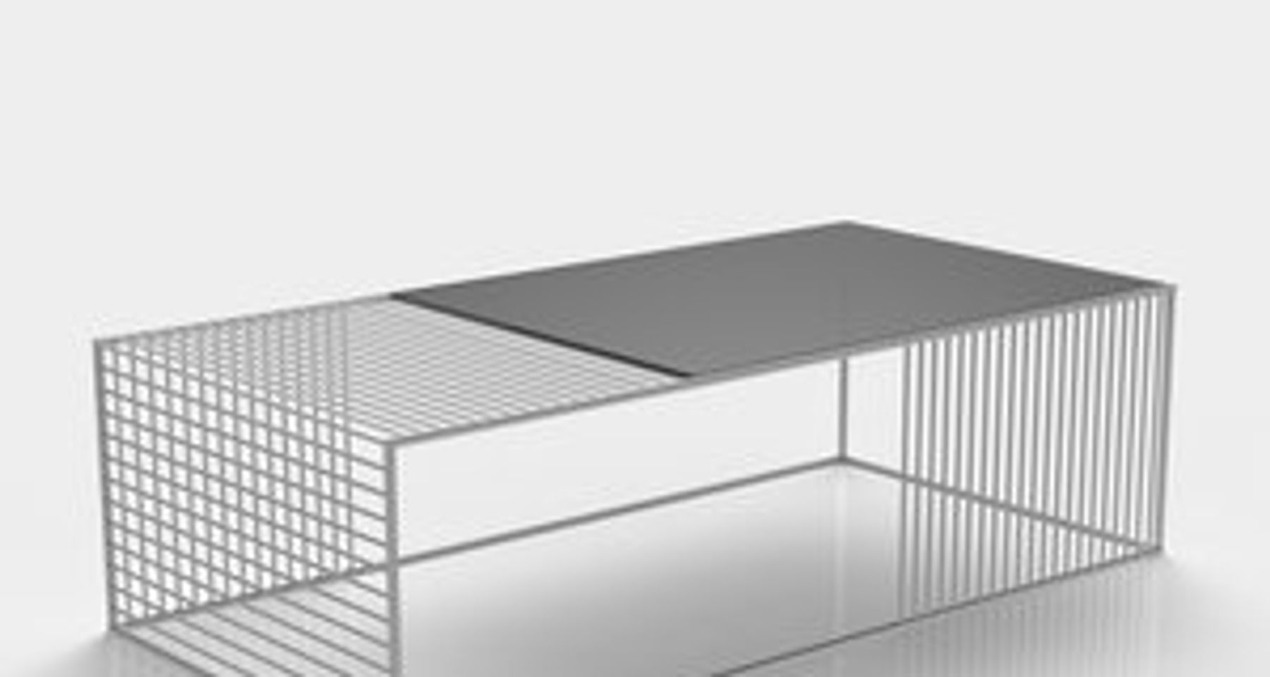 Wire Coffee Table - Rectangle by Iacoli and McAllister