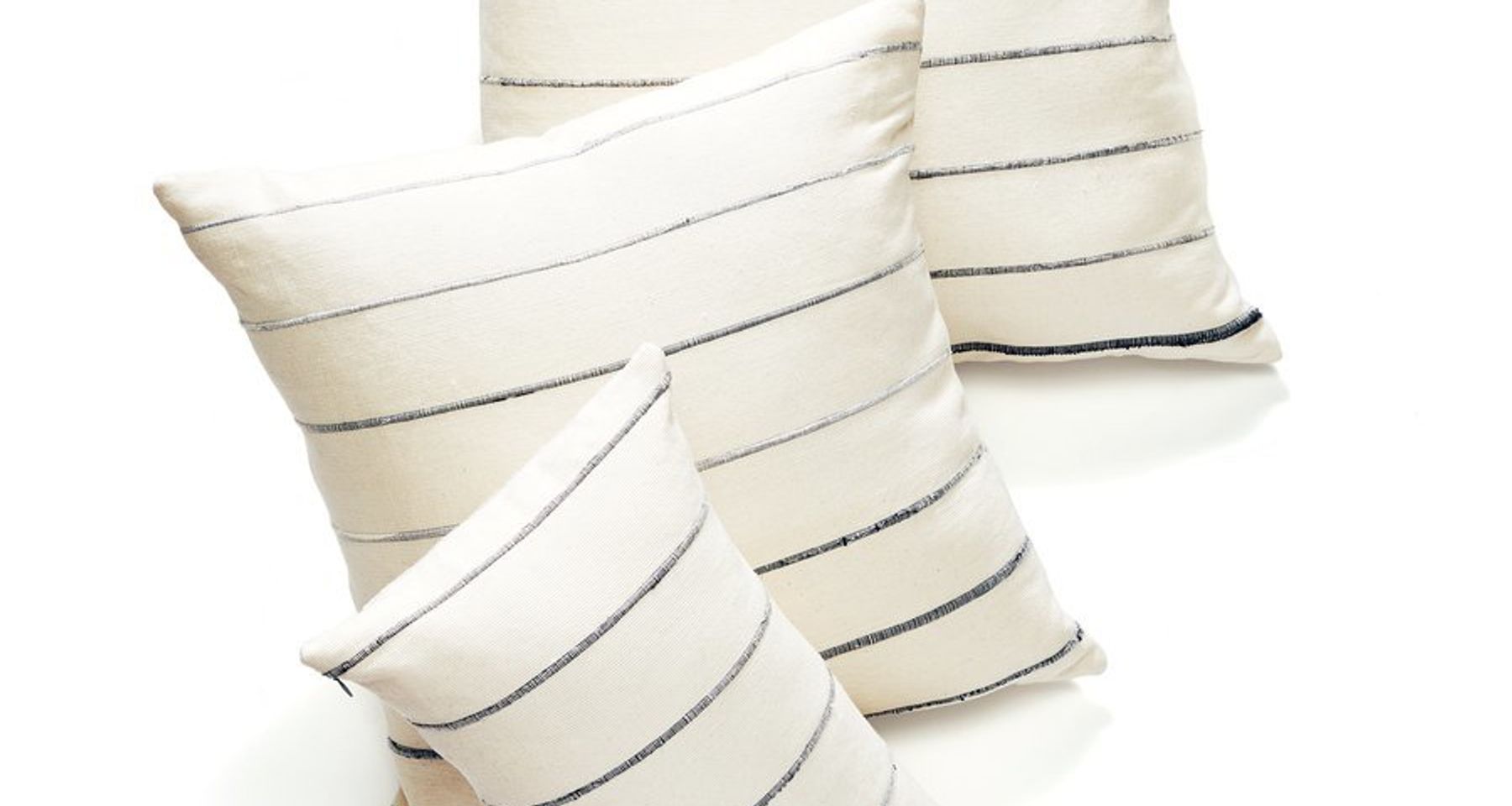 Recycled Stripe Pillow Grey by MINNA Goods