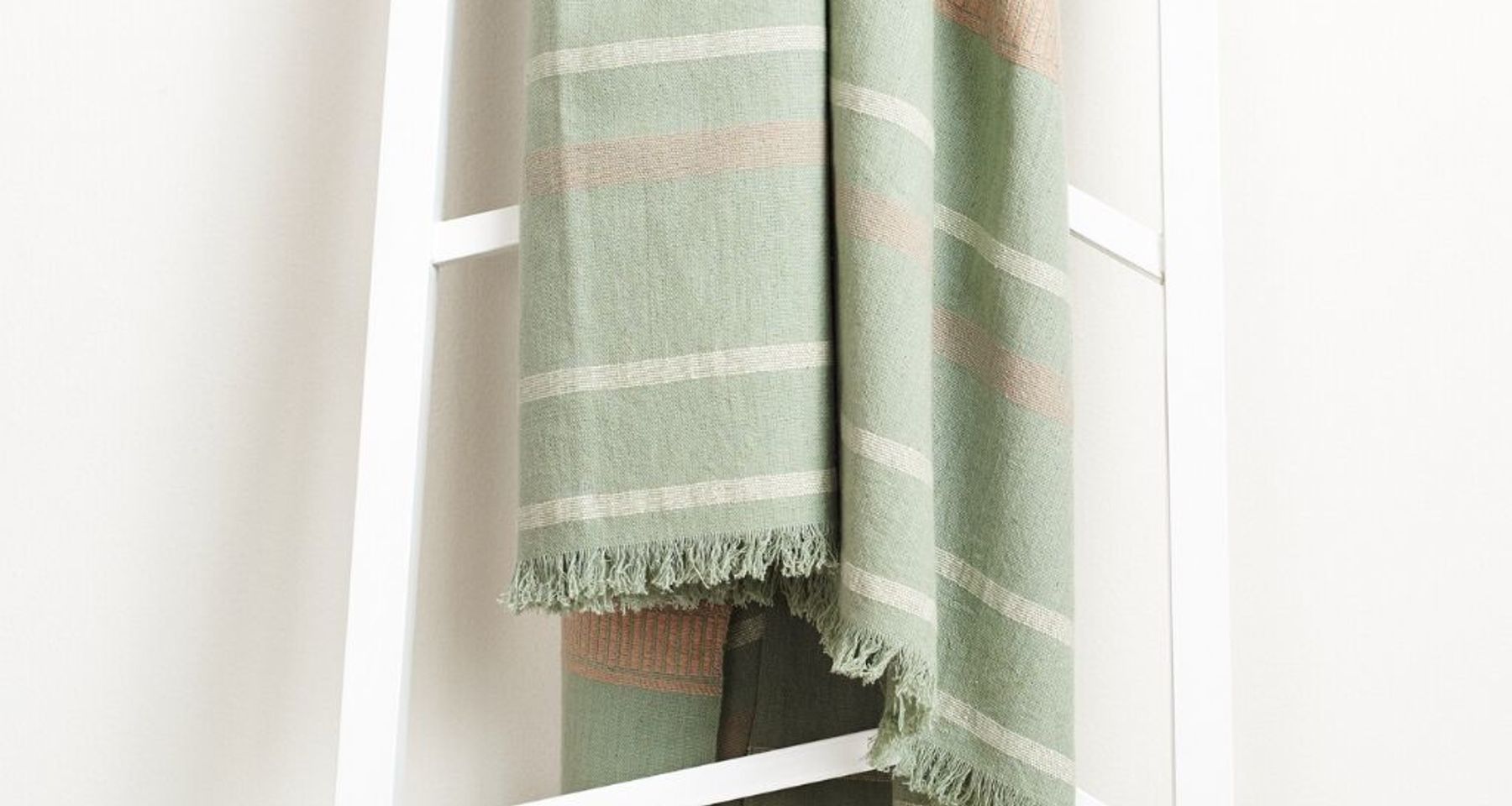 Sage Organic Cotton Throw  by Studio Variously