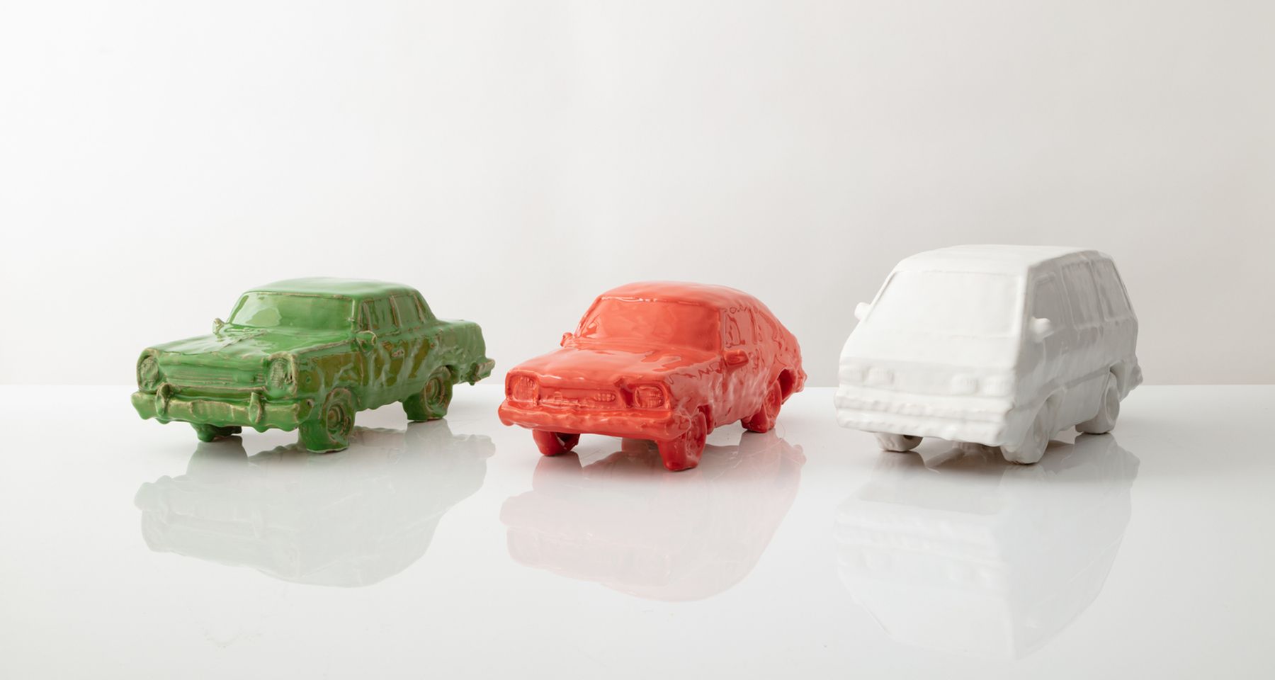 Vicodin Van Handmade Glazed Stoneware Sculpture Unique Edition by Fort Makers