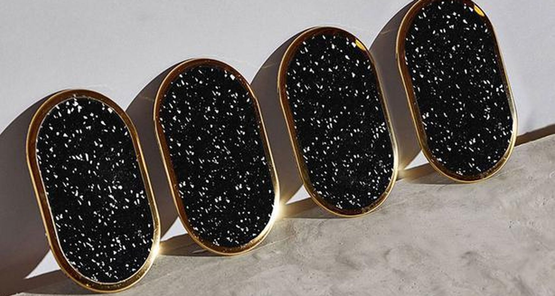 Ring Rubber Coasters Set by Slash Objects