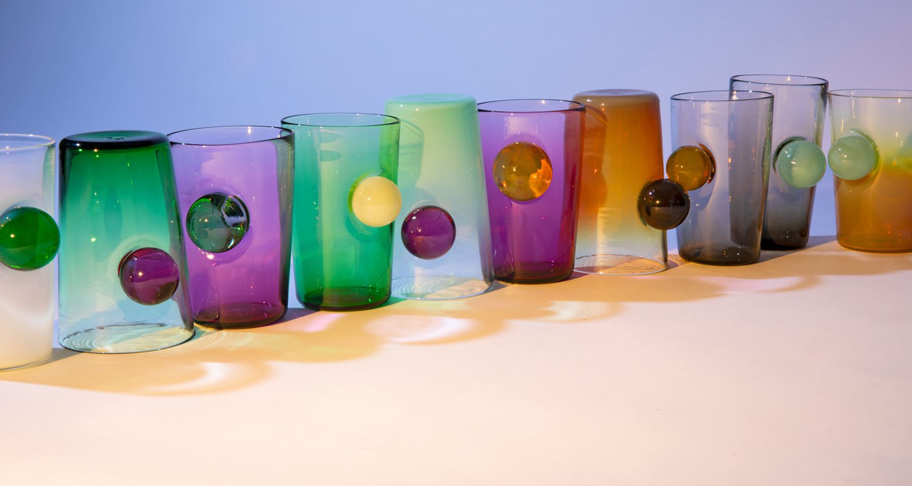Hand Blown Glass Sunrise Sunset Cup 11  by Fort Makers