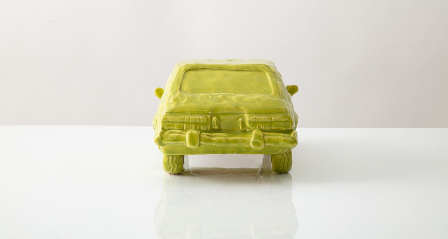 Chartreuse Accord Handmade Glazed Stoneware Sculpture Unique Edition by Fort Makers