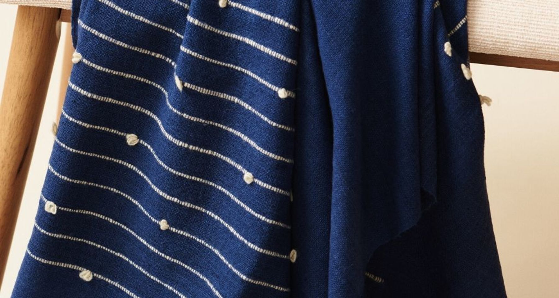 Rosewood Indigo Merino Throw by Studio Variously