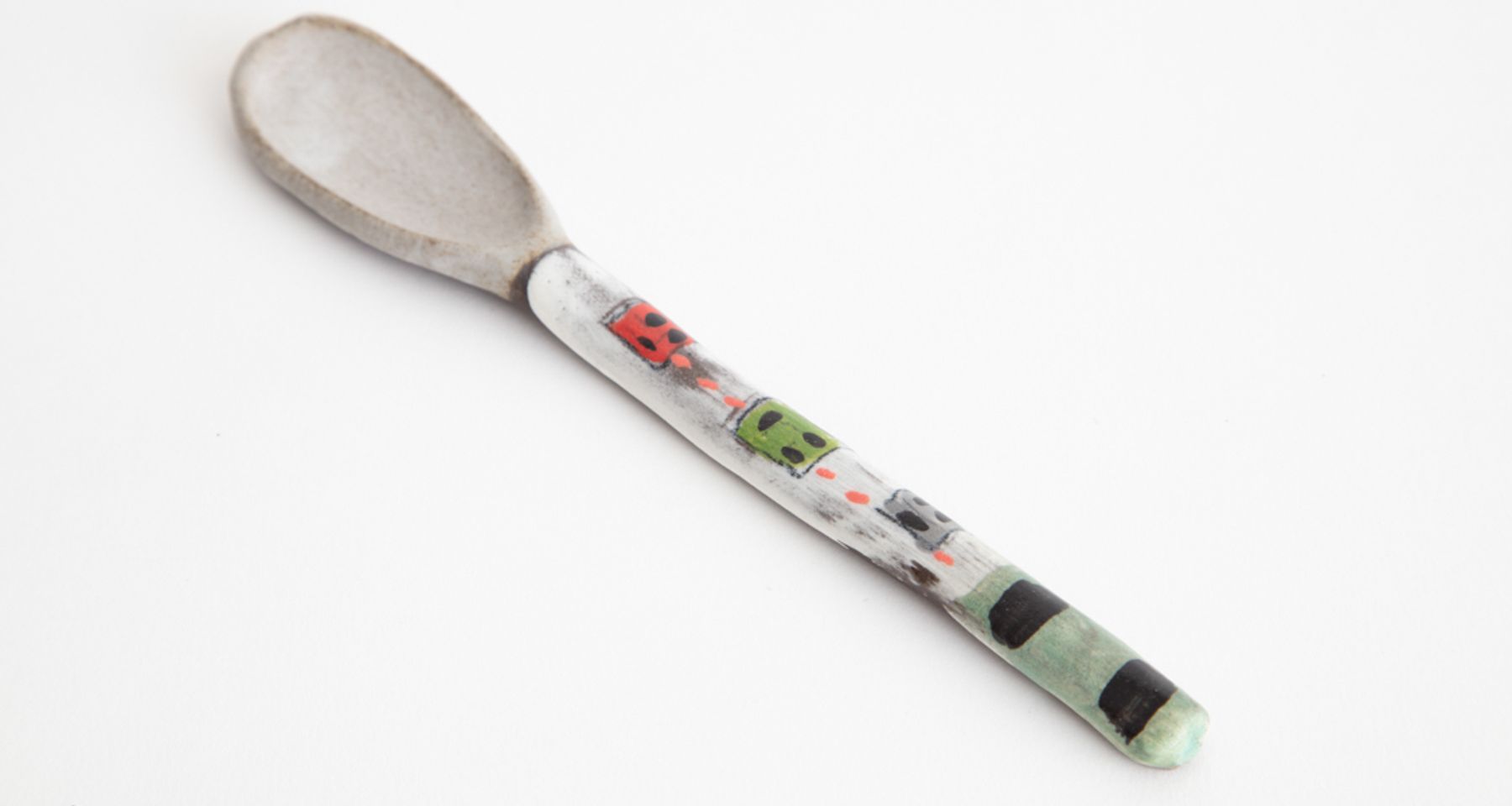 Handmade Ceramic Smiley Spoon 2 Unique Edition by Fort Makers