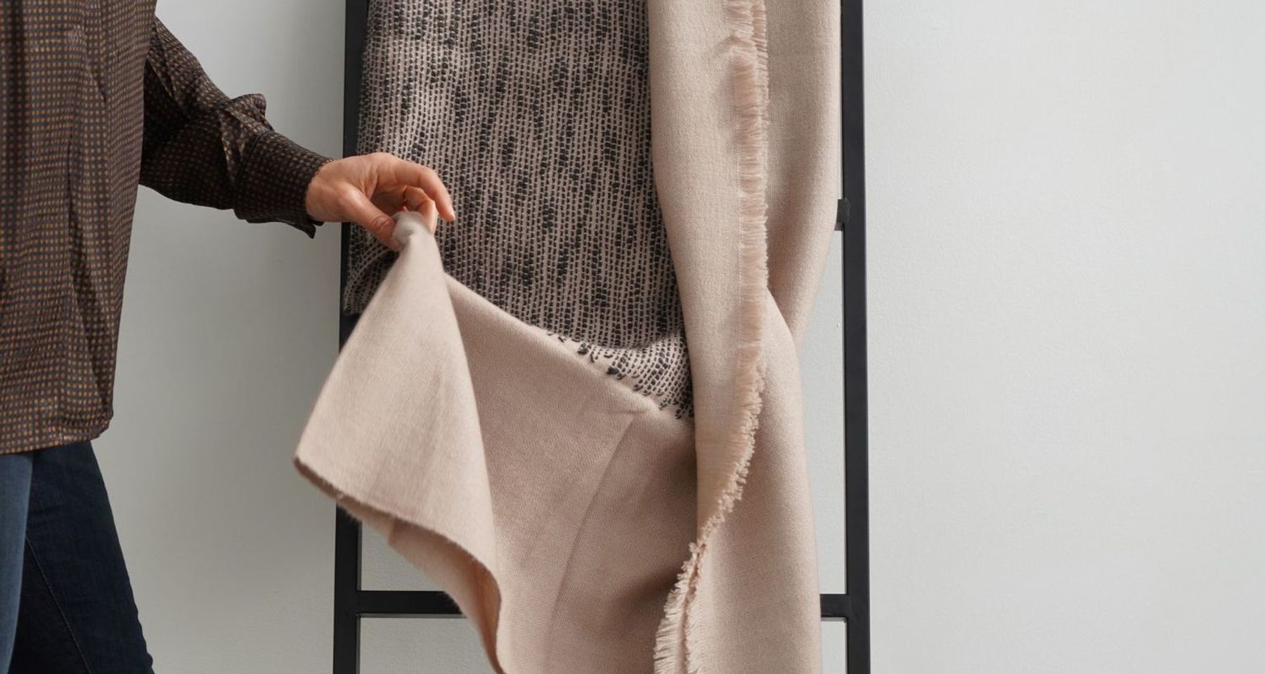 FLO Brown Merino Throw by Studio Variously