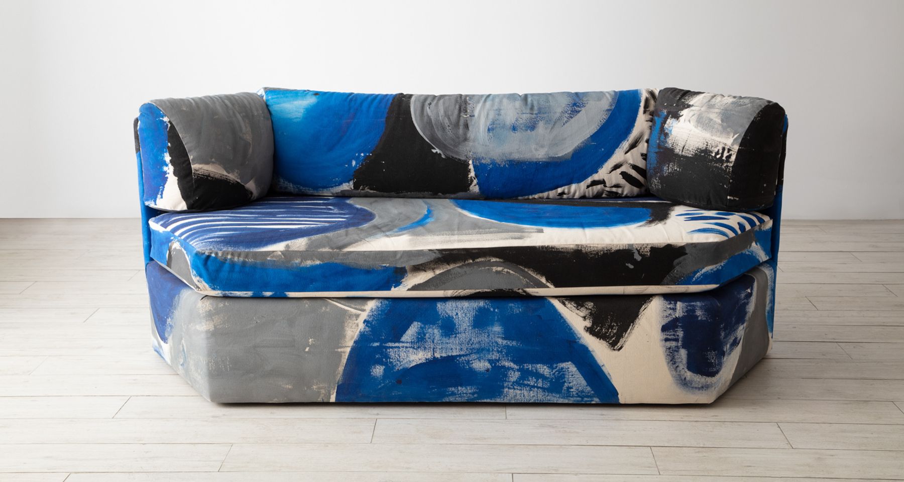 Le Blu Lagoon Hand Painted 3 Piece Sofa by Fort Makers