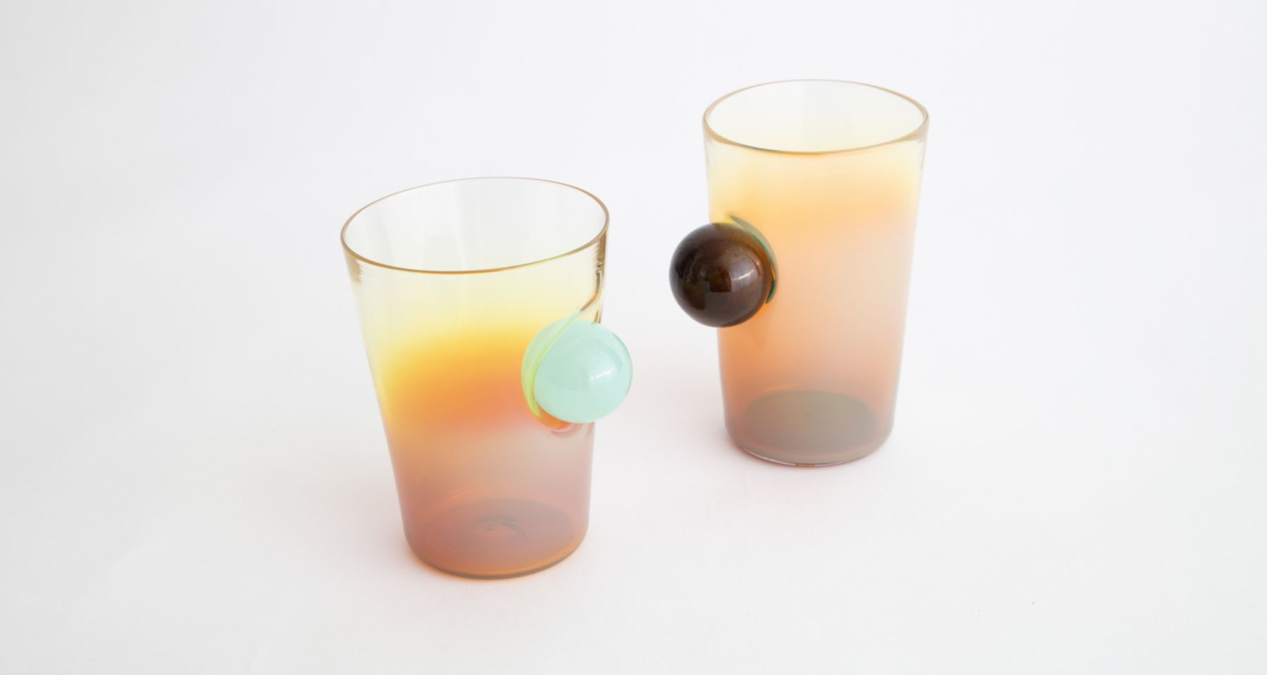 Hand Blown Glass Sunrise Sunset Cup 3   by Fort Makers