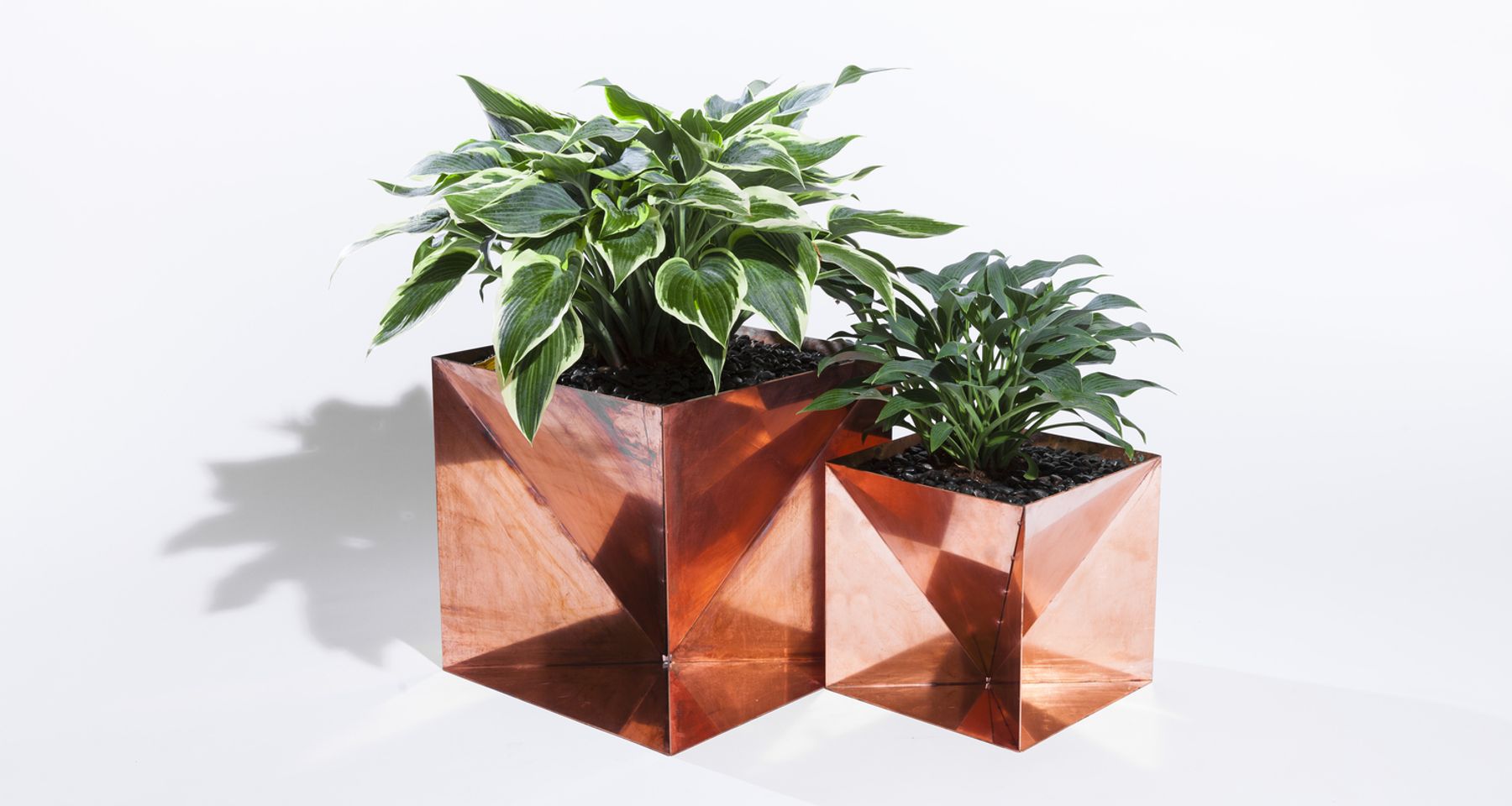 Origami Planter Copper by Trey Jones Studio