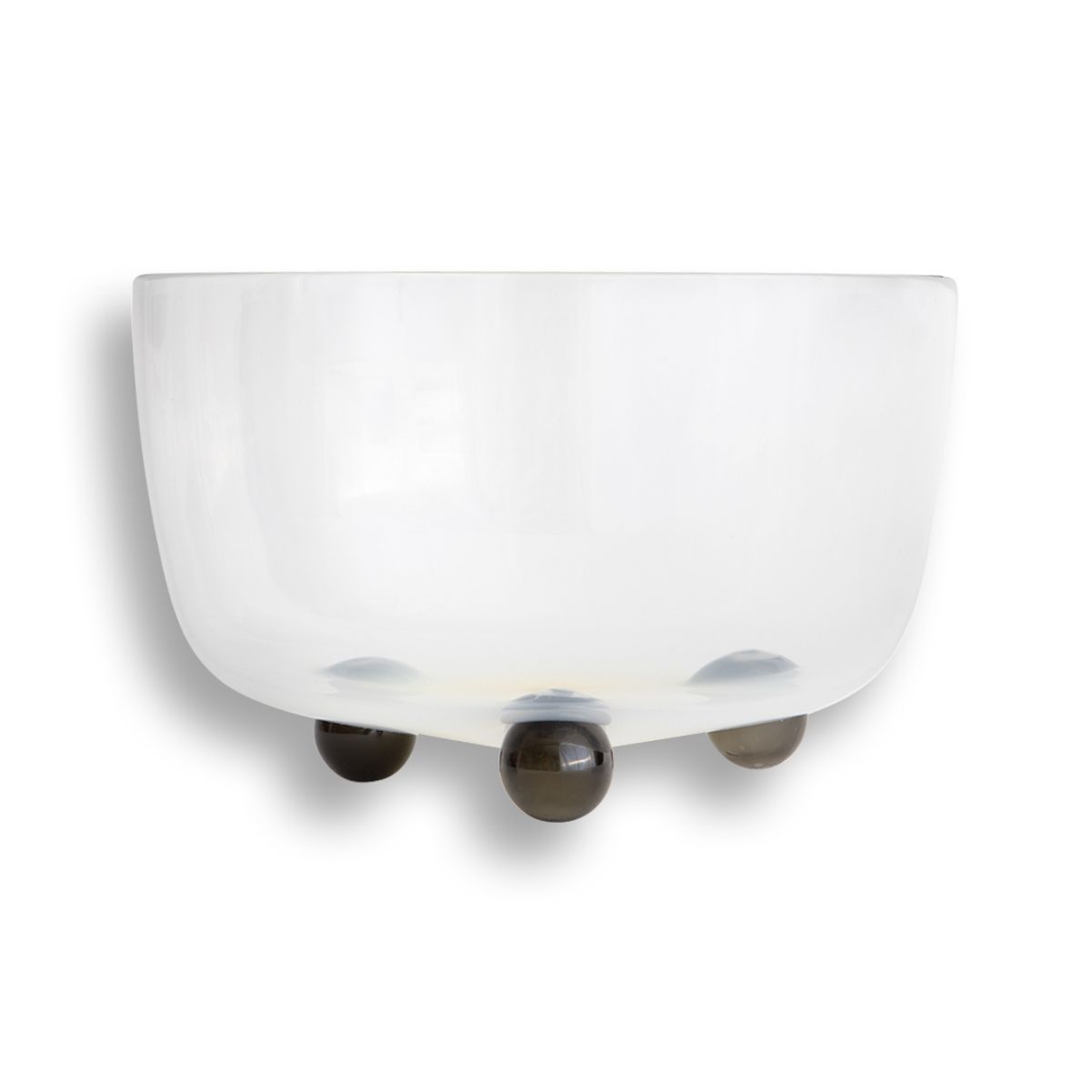 Handmade Glass Tri-Leg Clear Bowl  
