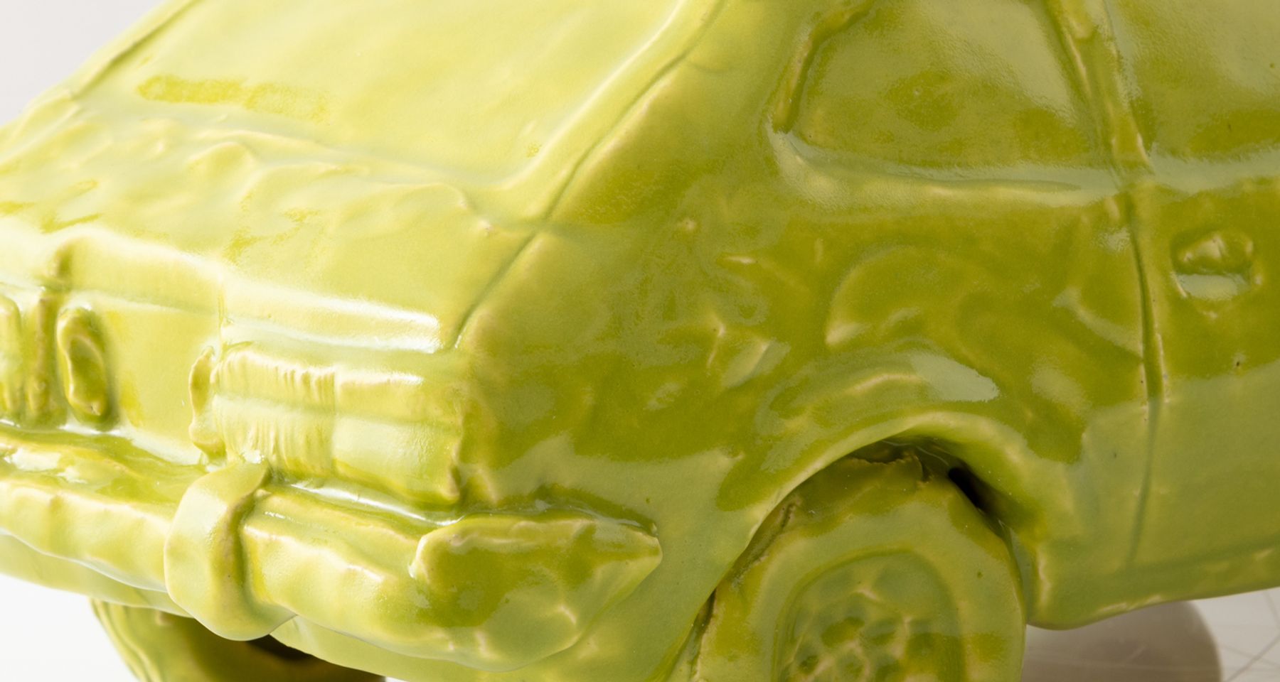 Chartreuse Accord Handmade Glazed Stoneware Sculpture Unique Edition by Fort Makers