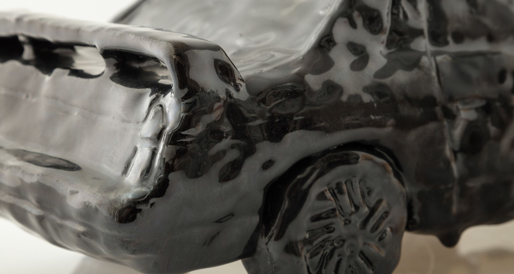 Hematite Fiero Glazed Stoneware Sculpture Unique Edition by Fort Makers