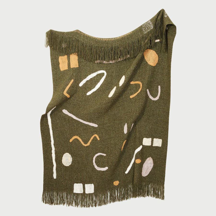 Abstract Throw Hunter Green