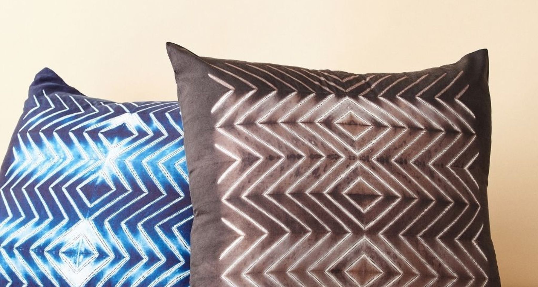 Naami Indigo Silk Pillow  by Studio Variously