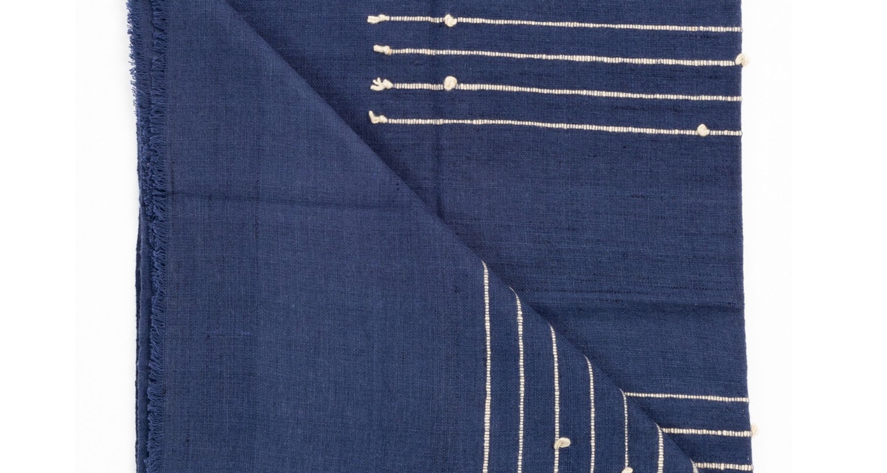 Rosewood Indigo Merino Throw by Studio Variously