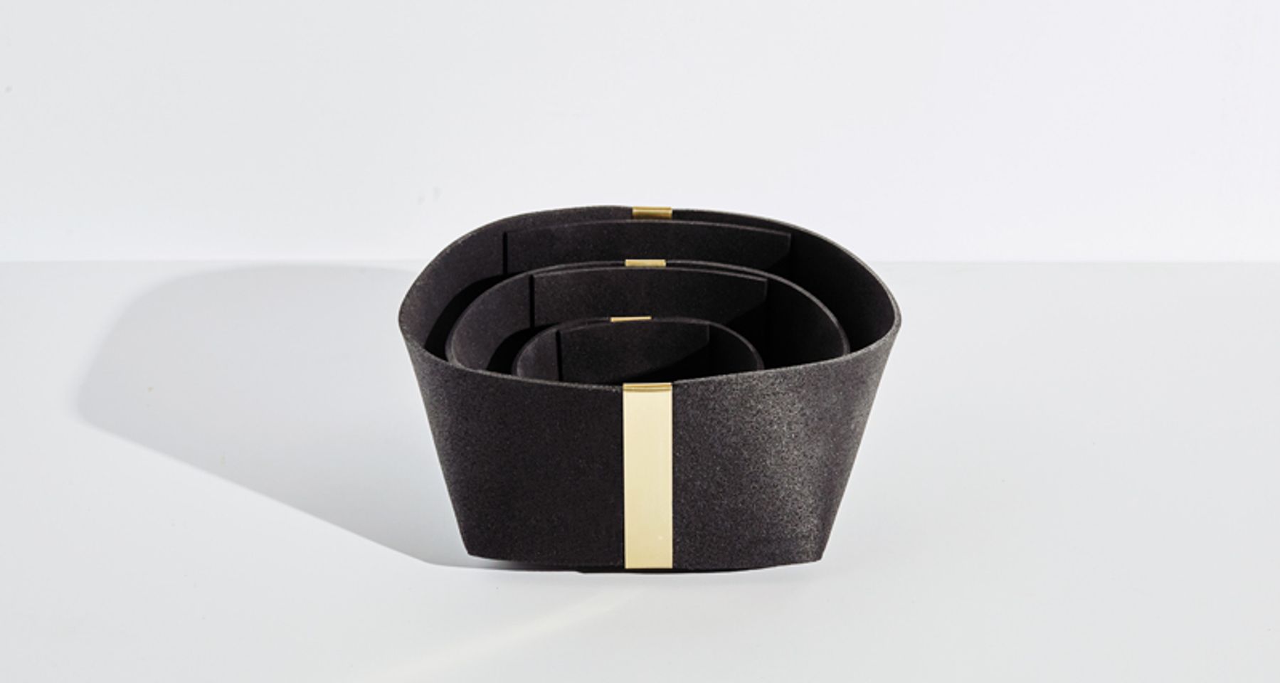 Rubber and Brass Basket by Slash Objects