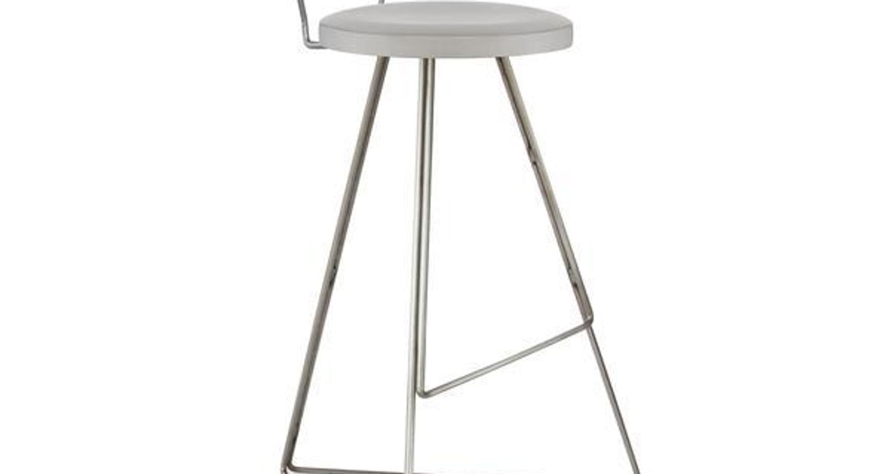 The Coleman Stool with Backrest - Industrial Frame by Greta de Parry