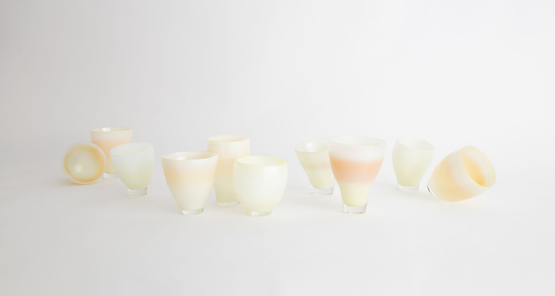 Hand Blow Glass Contrapposto Cup 6   by Fort Makers