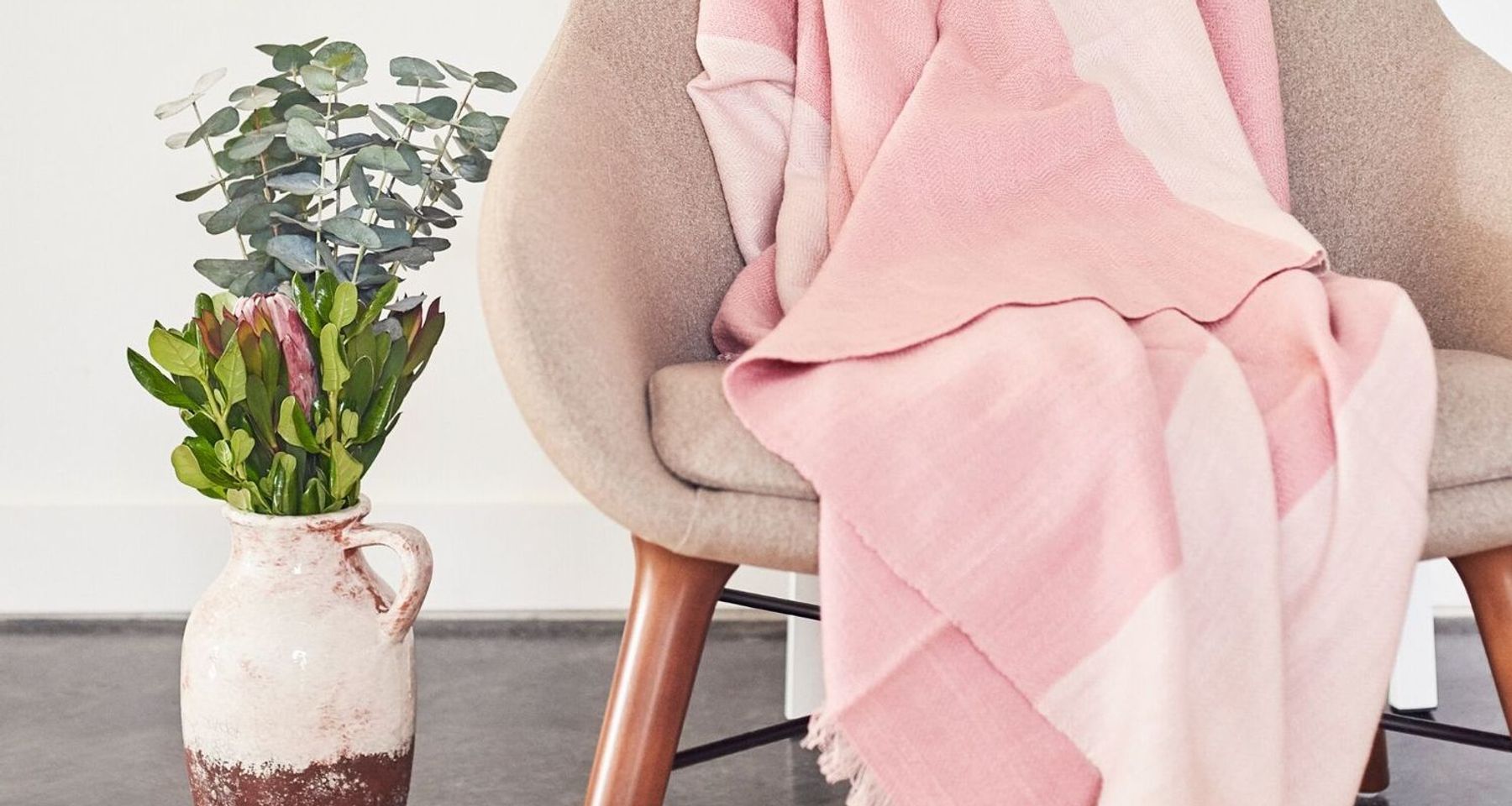 Rosa Merino Throw / Bedspread / Blanket  by Studio Variously