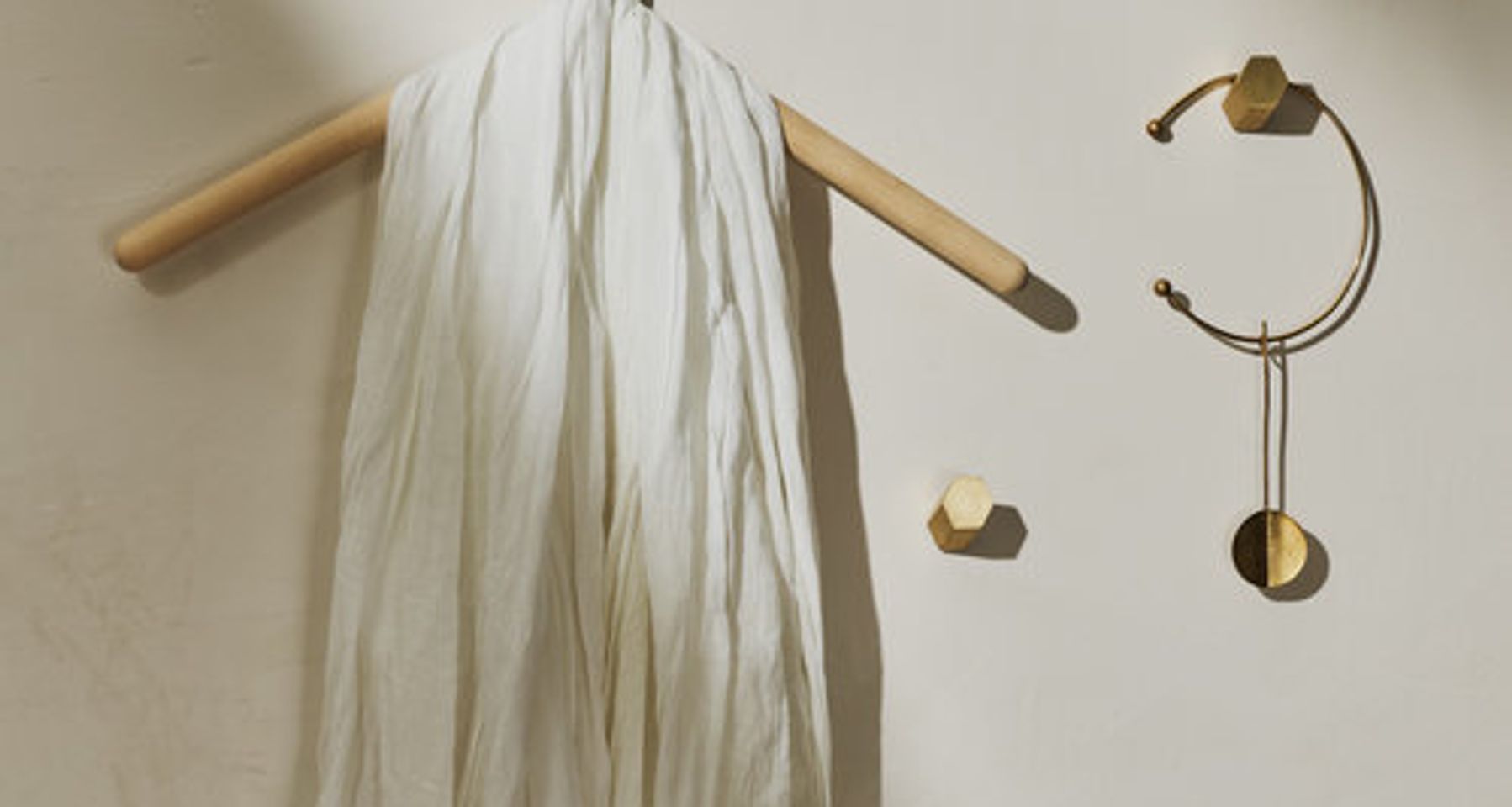 Parallax Round Maple Wall Hooks by Light + Ladder