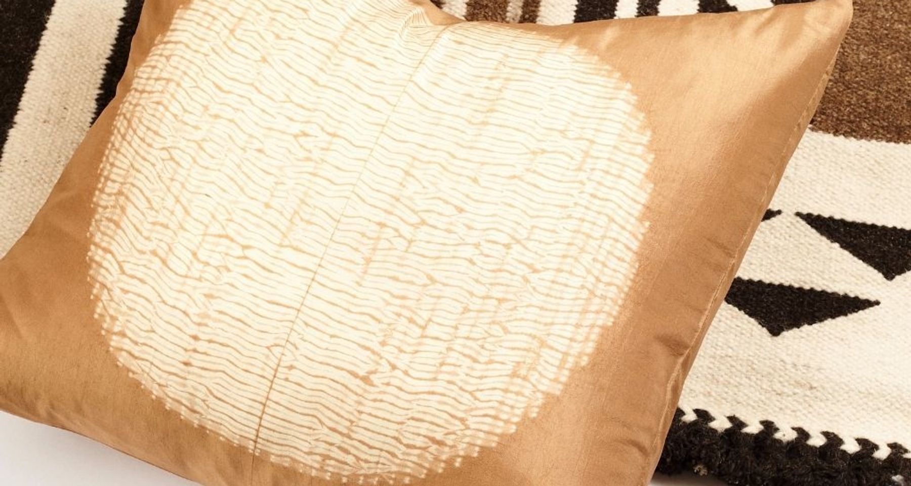 Shunya Gold Silk Pillow by Studio Variously