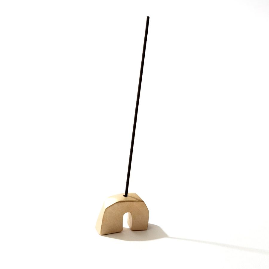 Sculptural Brass Rainbow Incense Holder