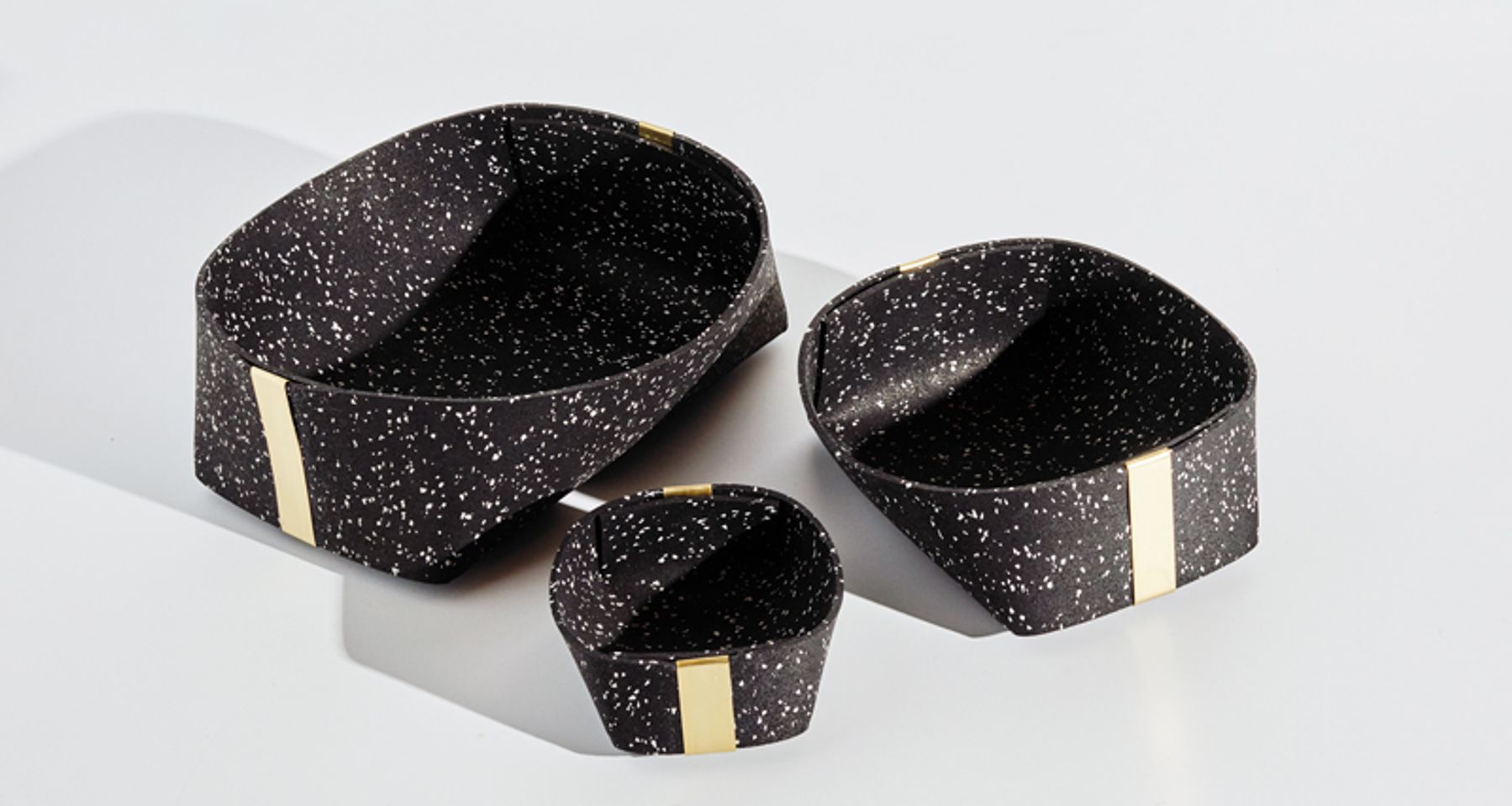 Rubber and Brass Basket by Slash Objects