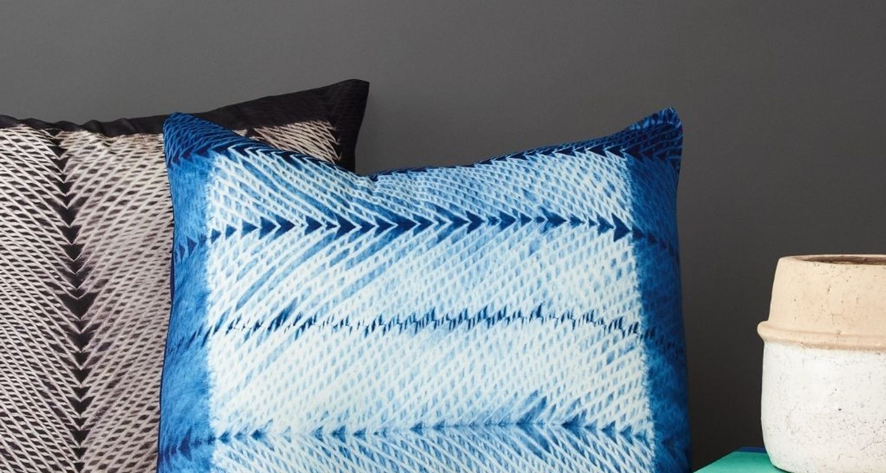 Ara Indigo Silk Pillow  by Studio Variously