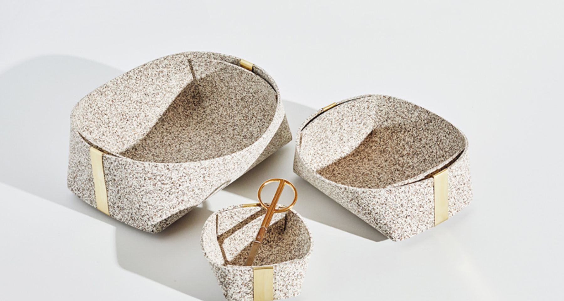 Rubber and Brass Basket by Slash Objects