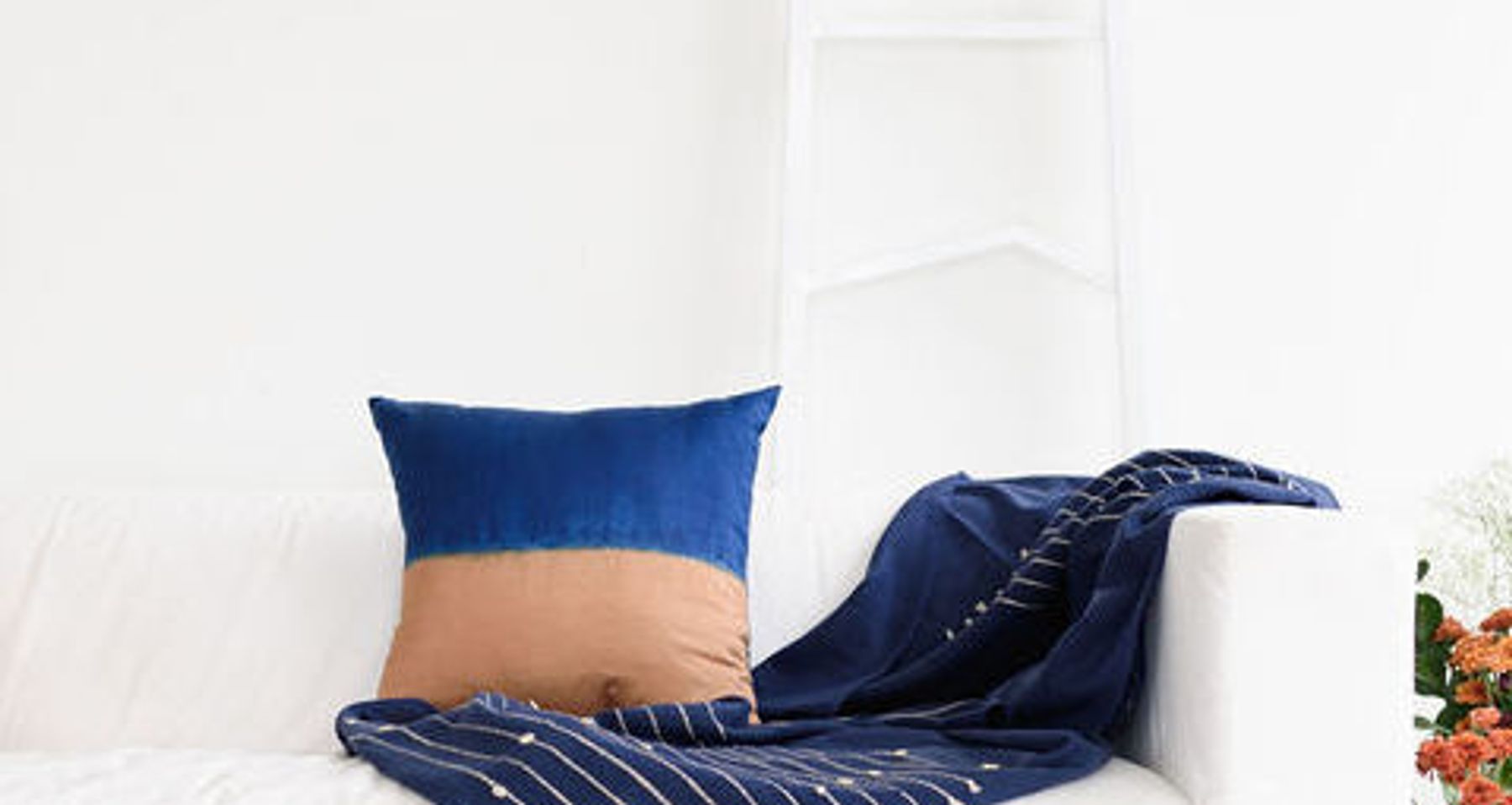 Rosewood Indigo Merino Throw by Studio Variously