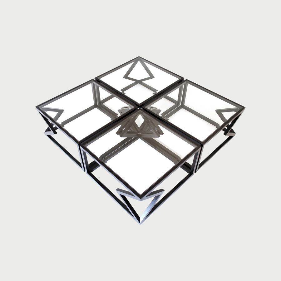 Quad Diamond Cocktail Table