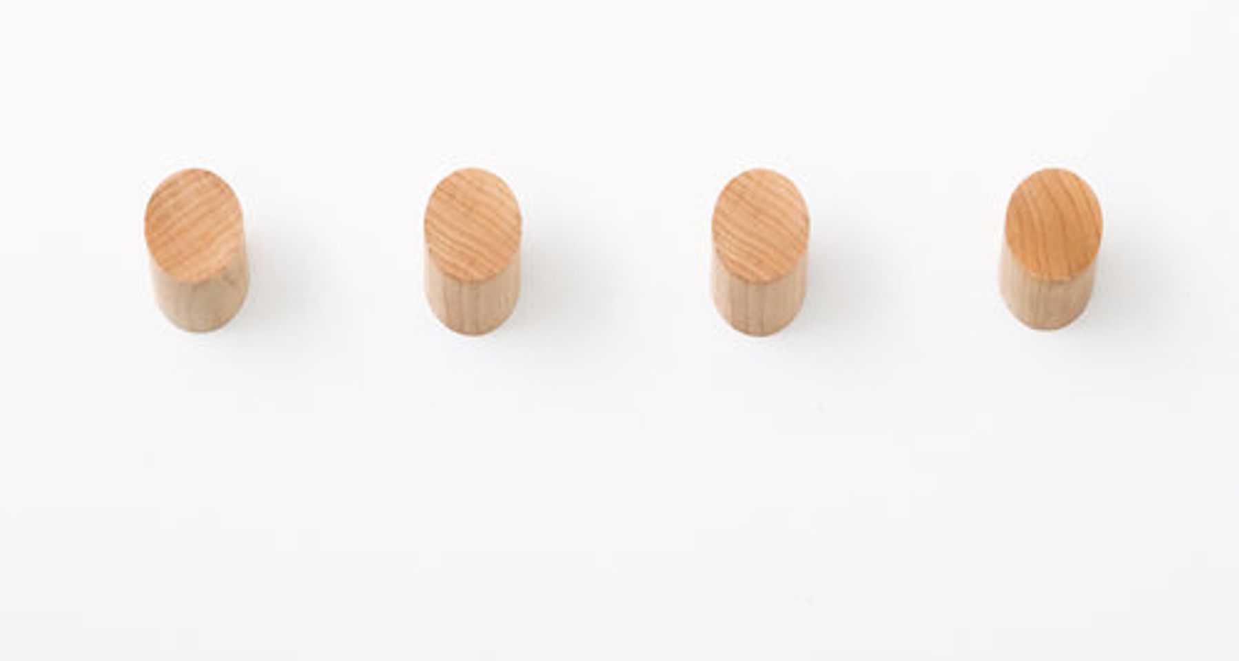 Parallax Round Maple Wall Hooks by Light + Ladder