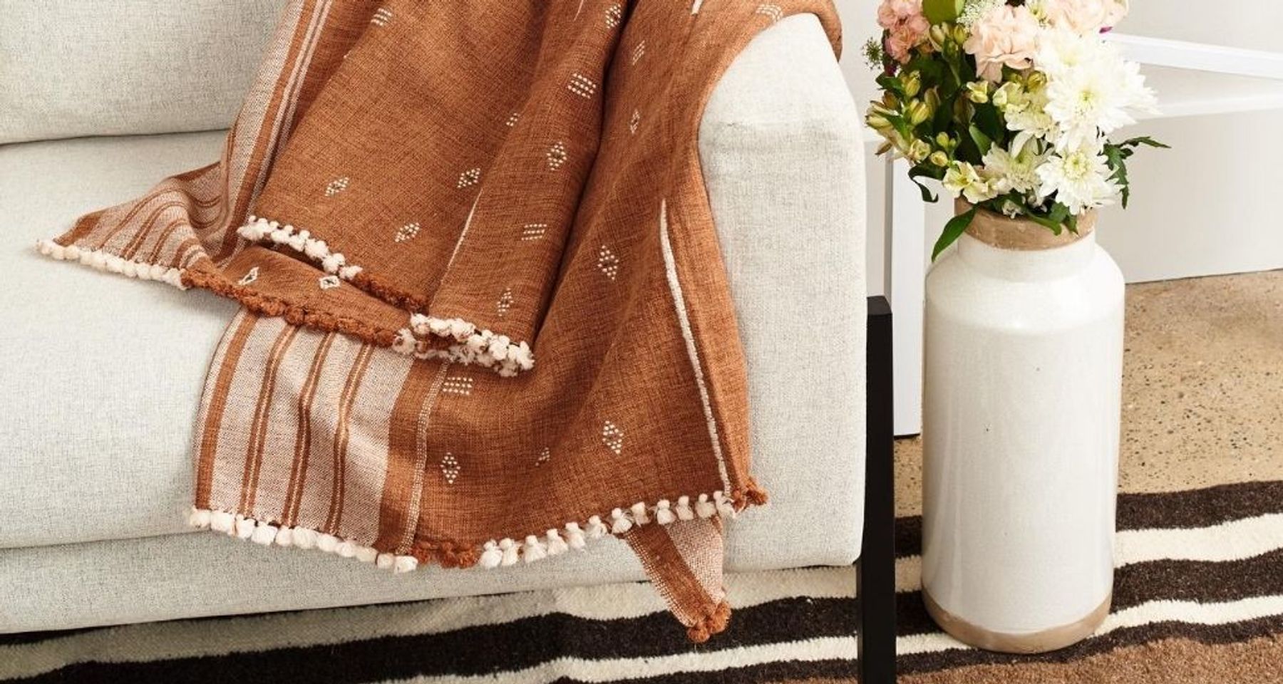 Reyti Organic Cotton Throw by Studio Variously