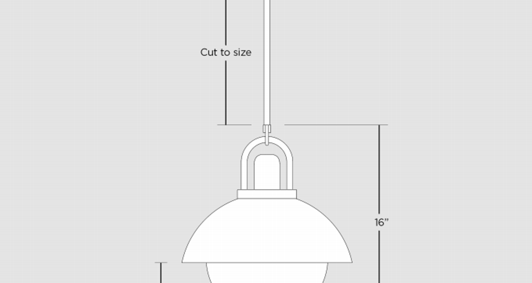 Arc Dome Pendant 14" by Allied Maker