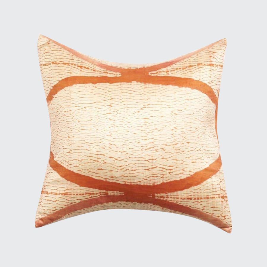 Arc Coral Silk Pillow