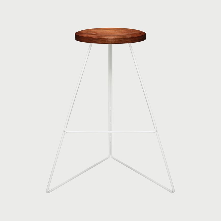 The Coleman Stool - White Frame