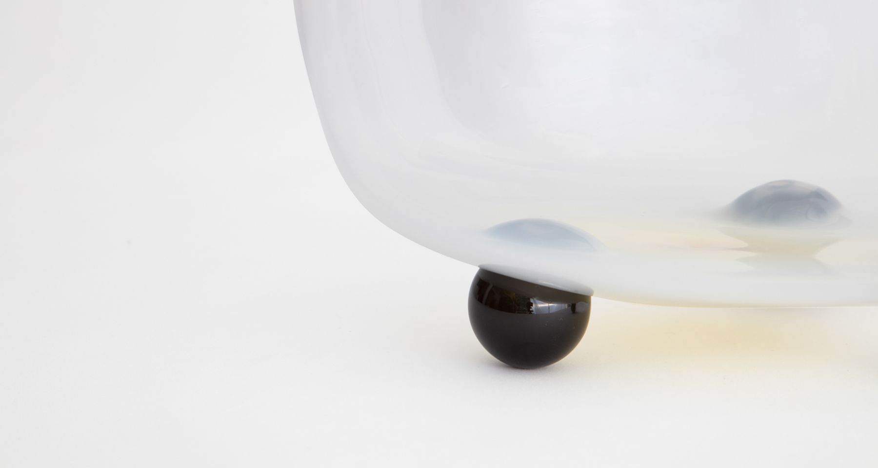Handmade Glass Tri-Leg Clear Bowl   by Fort Makers