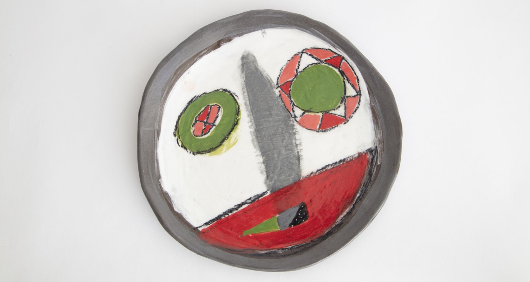 Bon Voyage Hand-Crafted Ceramic Plate Unique Edition by Fort Makers