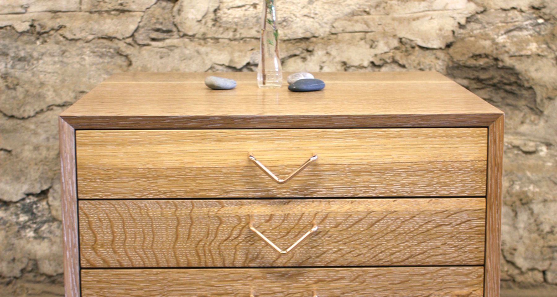 Atlantic Three Drawer Side Table by VOLK Furniture